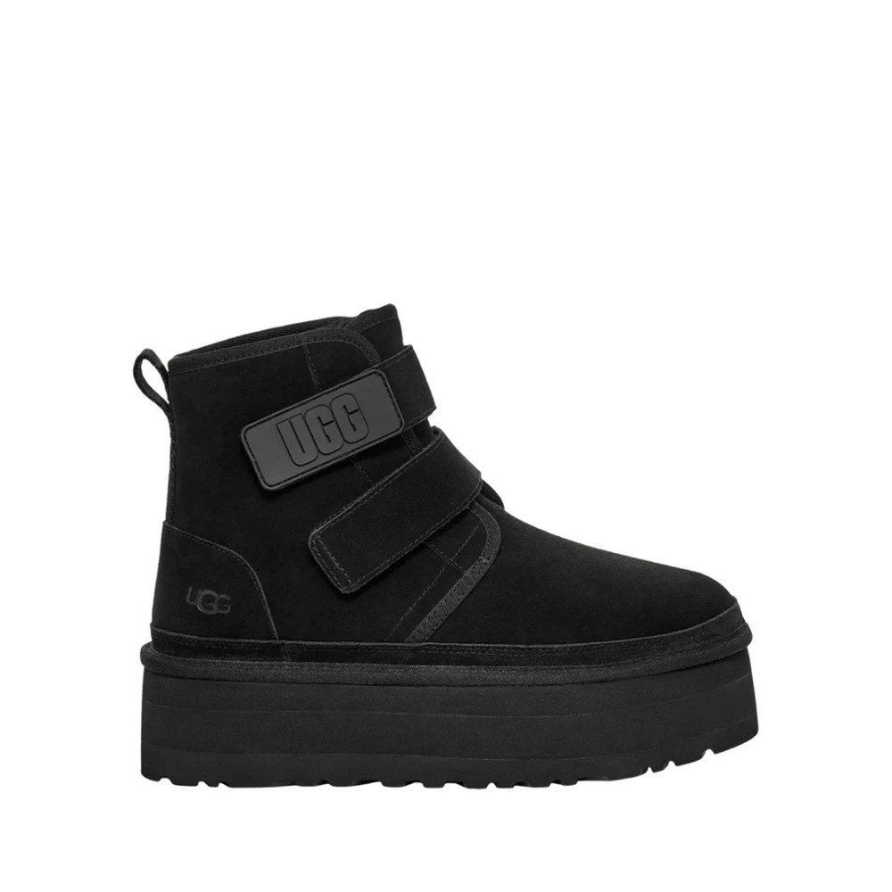 NEW!!! UGG Neumel Black Platform Strap Boots 6-7